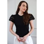 Blusa Manga Laise - Preto