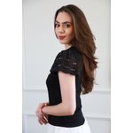Blusa Manga Laise - Preto