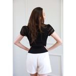 Blusa Manga Laise - Preto