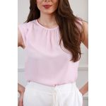 Blusa Detalhe Manga - Rosa
