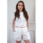 T Shirt Detalhe Bordado - Branco