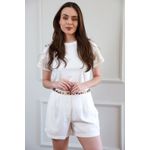 T Shirt Detalhe Bordado - Branco