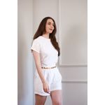 T Shirt Detalhe Bordado - Branco