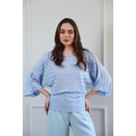 Blusa Tricot Ampla - Azul