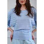 Blusa Tricot Ampla - Azul