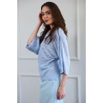 Blusa Tricot Ampla - Azul