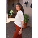 Blusa Tricot Tela - Off White