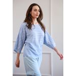 Blusa Tricot Ampla - Azul