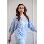 Blusa Tricot Ampla - Azul