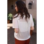 Blusa Tricot Tela - Off White