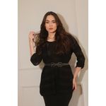 Cardigan Tricot Vazado - Preto