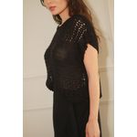 Blusa Tricot Pontos - Preto