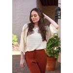 Blusa Tricot Ampla - Manteiga