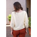 Blusa Tricot Ampla - Manteiga