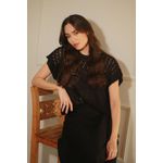 Blusa Tricot Pontos - Preto