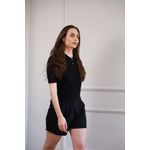 Blusa Tricot Polo - Preto