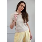 Blusa Tricot Polo - Bege
