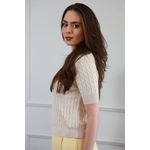 Blusa Tricot Polo - Bege