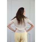 Blusa Tricot Polo - Bege