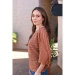 Blusa Tricot Ampla - Marrom