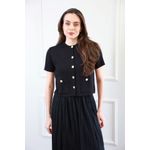 Casaqueto Tricot Botões - Preto