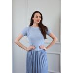 Blusa Tricot Manguinha - Azul
