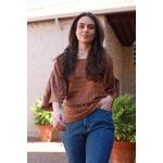 Blusa Tricot Ampla - Marrom