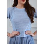 Blusa Tricot Manguinha - Azul
