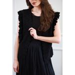 Colete Ponto Crochê - Preto