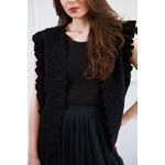 Colete Ponto Crochê - Preto