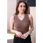 Regata Rendada - Marrom