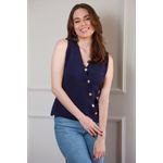 Colete Assimétrico - Marinho