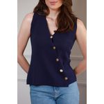 Colete Assimétrico - Marinho