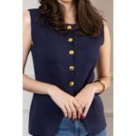 Colete Alongado - Marinho