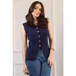 Colete Alongado - Marinho