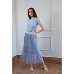 Blusa Tricot Manguinha - Azul