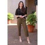 Calça Alfaiataria Ponteira - Oliva