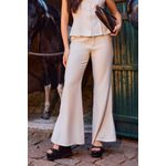 Calça Alfaiataria Flare - Natural