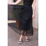 Saia Tule Plissada - Preto