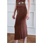 Saia Tricot Fios - Marrom