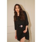 Vestido Babado Boho - Preto