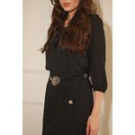 Vestido Babado Boho - Preto