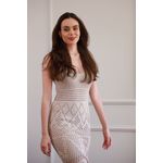 Vestido Tricot Ponto - Bege