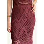 Vestido Tricot Ponto - Marsala