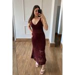 Vestido Tricot Ponto - Marsala