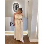 Vestido Linho Perola Nude