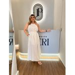 Vestido Linho Perola Branco