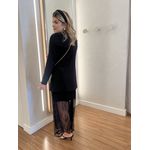Saia Renda Paloma Preto 
