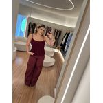 Calça Pantalona Duda Bordo 