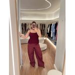 Calça Pantalona Duda Bordo 